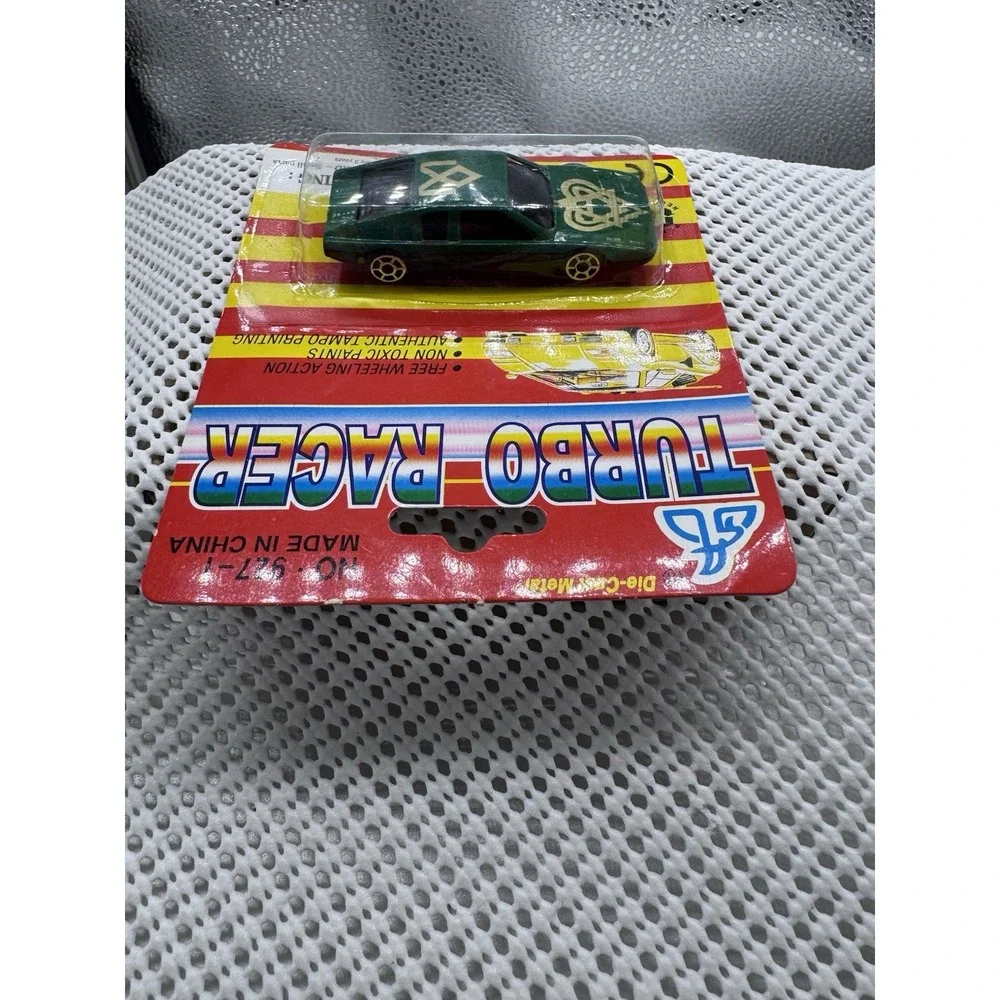 Turbo Racer Die Cast Metal Toy Car Green Sealed Carded Vintage NO. 927-1